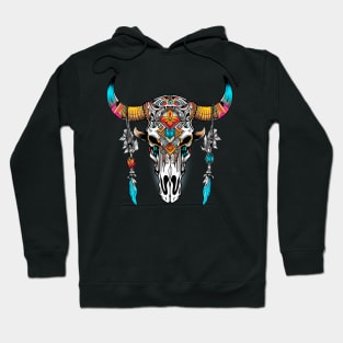 Bohemian Bull skull Hoodie